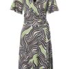 Regina Print Jurk Groen / Taupe