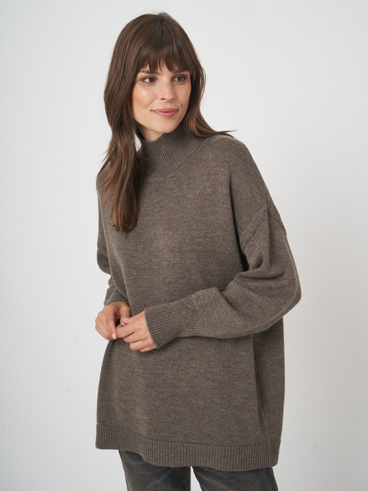 Relaxed fit trui van extra fijne merinowol