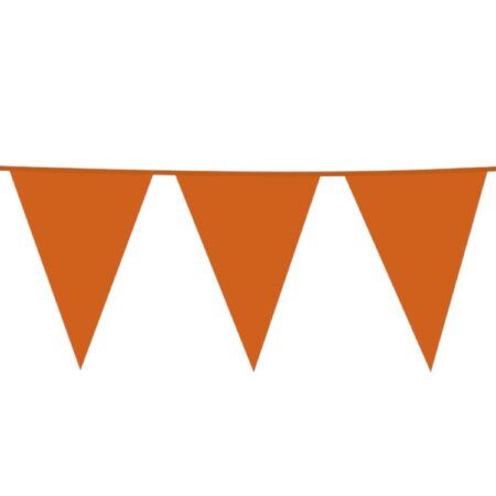 Reuzevlaggenlijn Oranje 10m kunststof | Globos