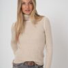 Ribgebreide coltrui van biologische cashmere