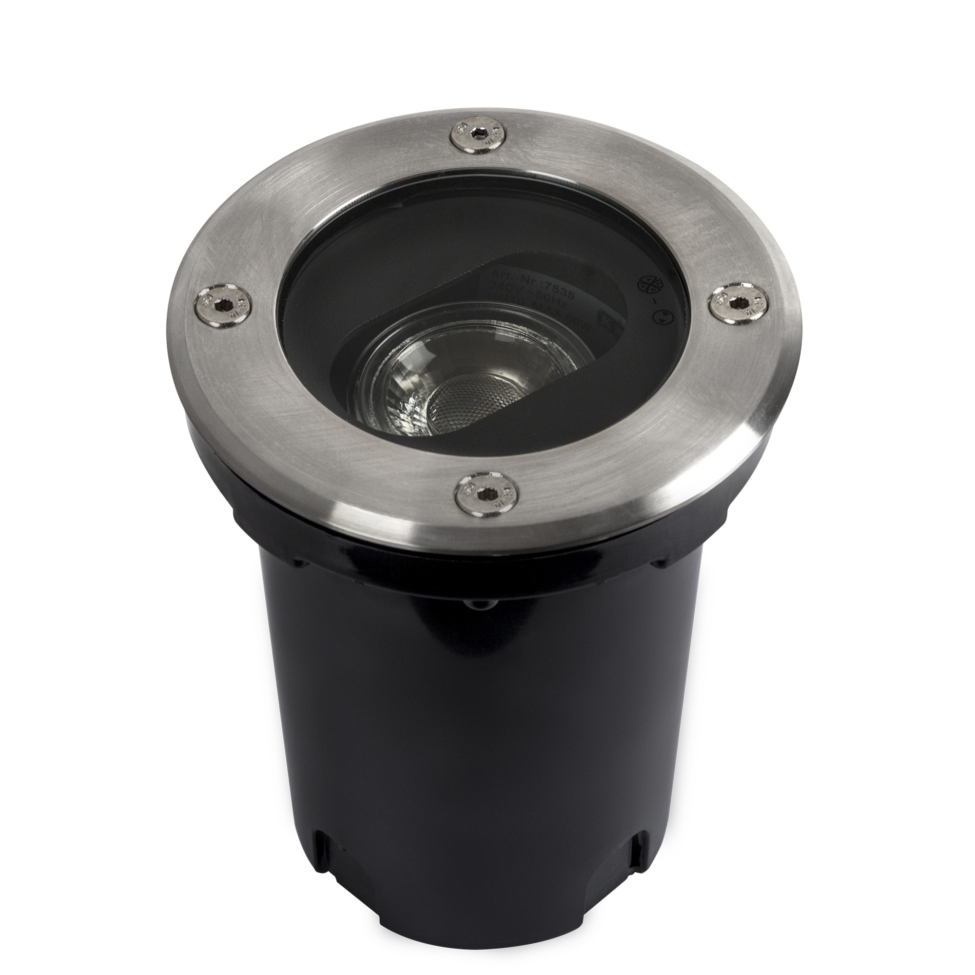 Richtbare Grondspot LED Ø12 Rond RVS incl. GU10
