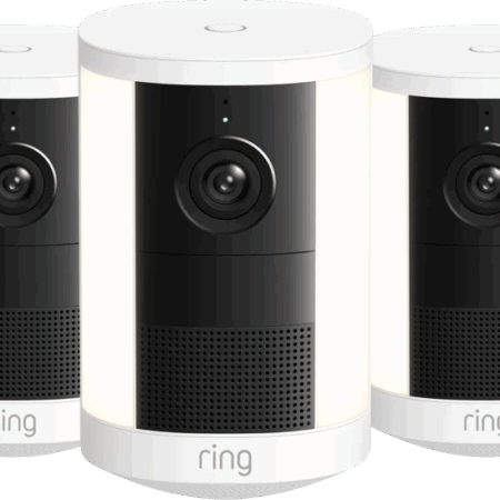 Ring Spotlight Camera 2e Generatie Batterij Wit 3-Pack