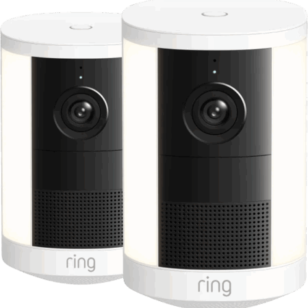 Ring Spotlight Camera 2e Generatie Batterij Wit Duo Pack