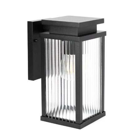 Ripley Muurlamp Zwart Large met Lichtsensor LED