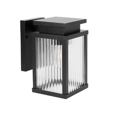 Ripley Muurlamp Zwart Medium met Lichtsensor LED