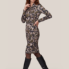 Robin Print Jurk Olijfgroen / Multi