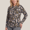 Roby Print Top Olijfgroen / Multi Maxi