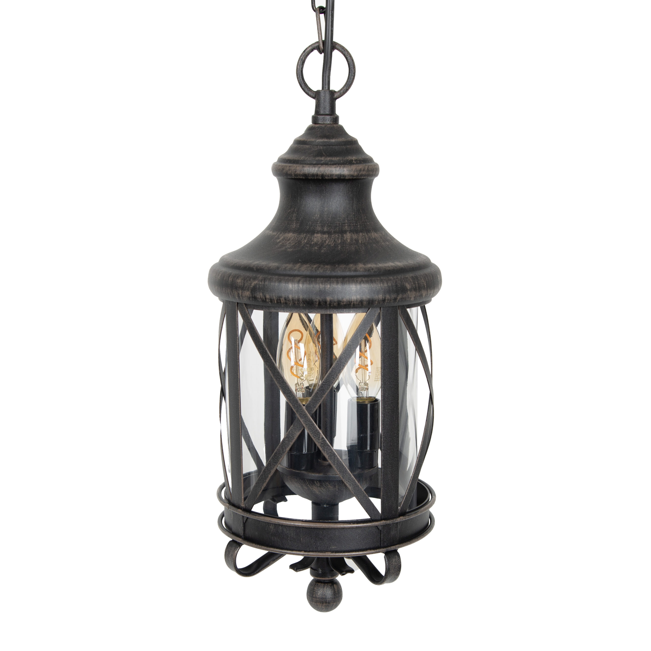 Romantica 3-lichts Kettinglamp Oud Bruin
