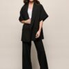 Roseline Kimono Blazer Zwart / Wit