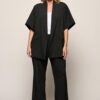 Roseline Kimono Blazer Zwart / Wit Maxi