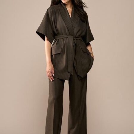Roseline Lurex Blazer Bruin