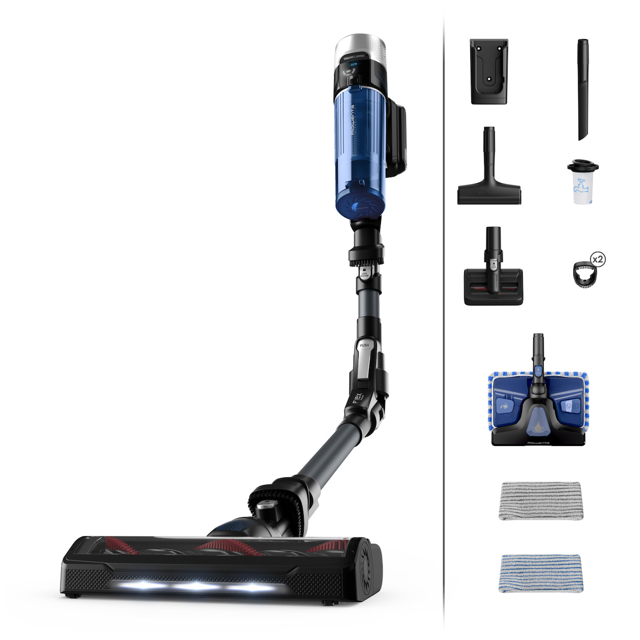 Rowenta RH20C7 X-Force Flex 9.60 - Animal Care + Aqua Steelstofzuiger zonder zak Zwart | Rowenta
