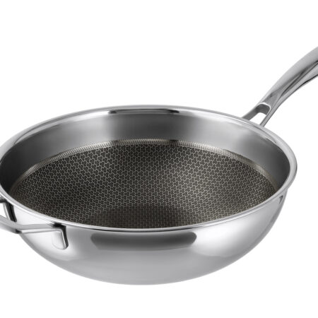 RVS wokpan Ø28 cm - 3-laags