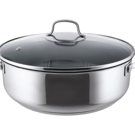 Rvs braadpan 28 cm (Niet gecoat)