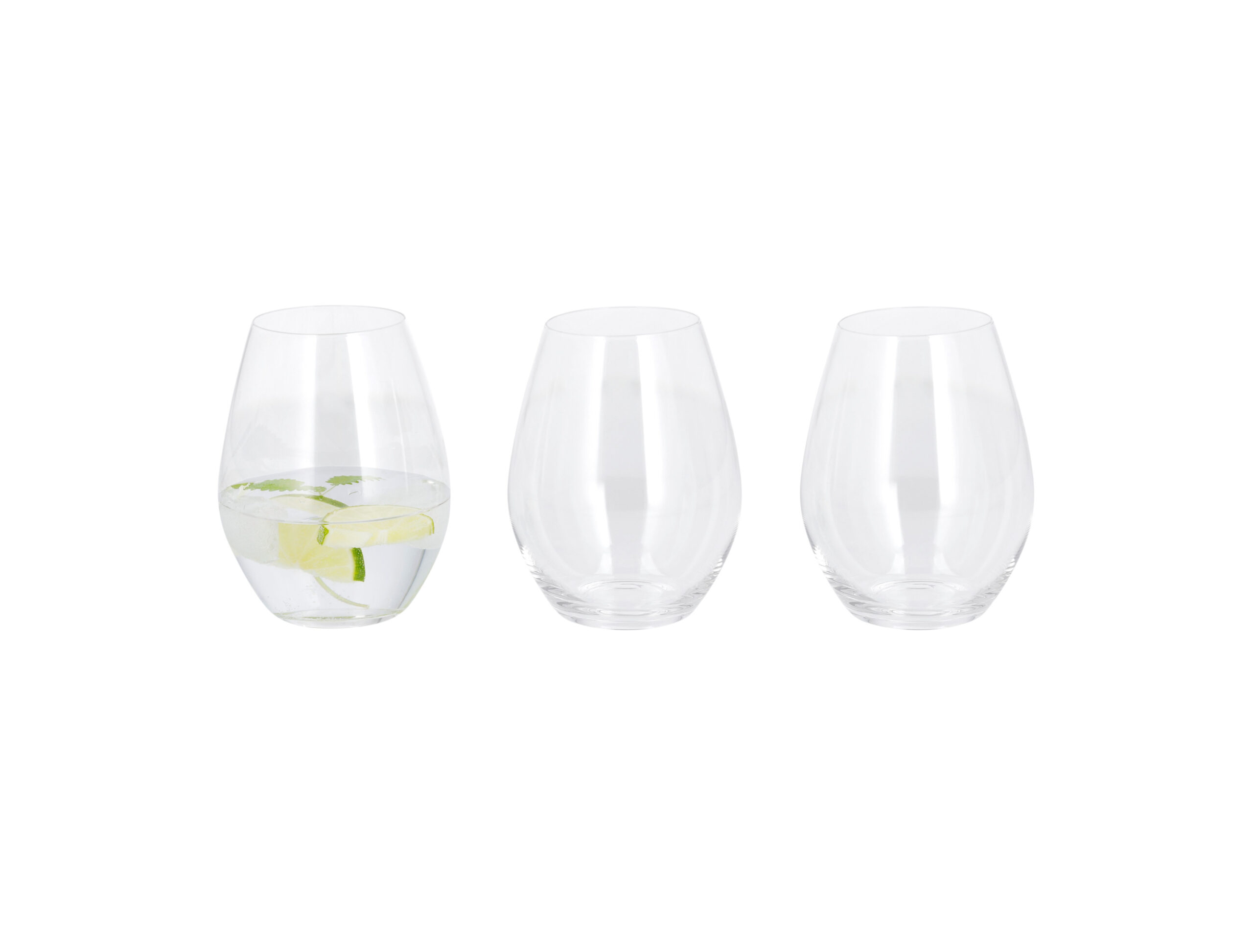 Set van 2 wijnglazen of 3 waterglazen - kristalglas