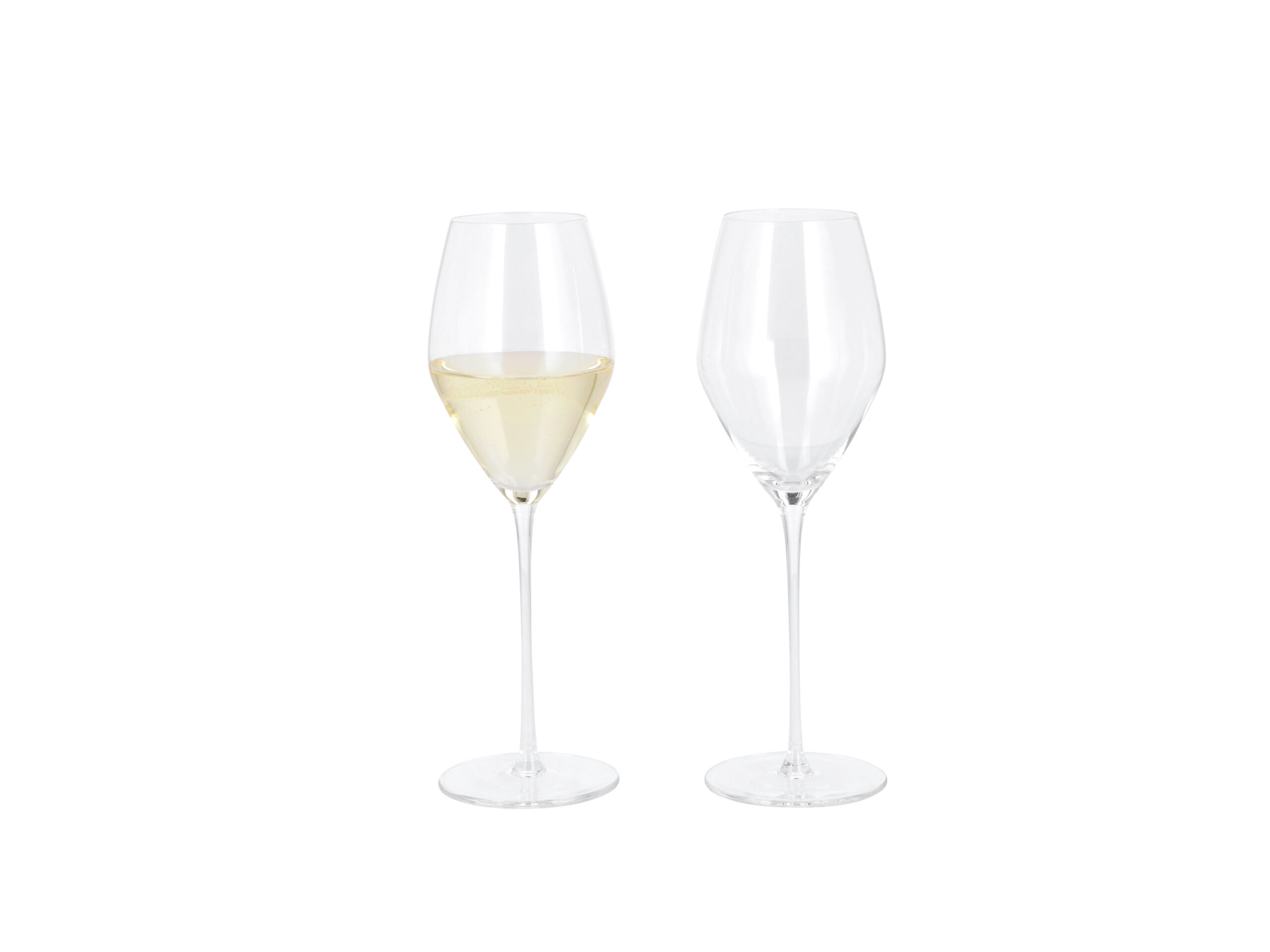 Set van 2 wijnglazen of 3 waterglazen - kristalglas (Witte wijn glazen)