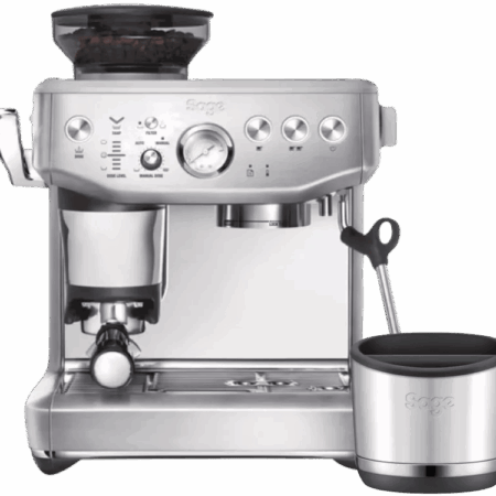 Sage Barista Express Impress Brushed Stainless Steel + uitklopbak