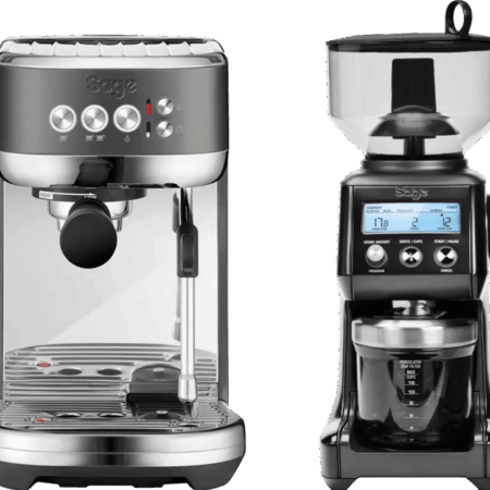 Sage The Bambino Plus Black Stainless + Koffiemolen