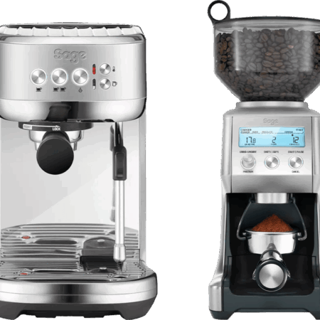 Sage the Bambino Plus Stainless Steel + Koffiemolen