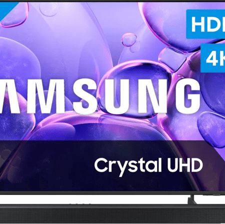 Samsung 50" Crystal UHD U8070F (2025) + Samsung HW-B750F Zwart