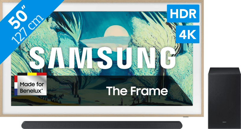 Samsung 50" The Frame LS03FA (2025) + Samsung HW-S700D Zwart (2024)