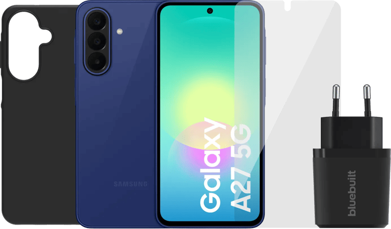 Samsung Galaxy A27 256GB Blau 5G + Compleet Accessoirepakket