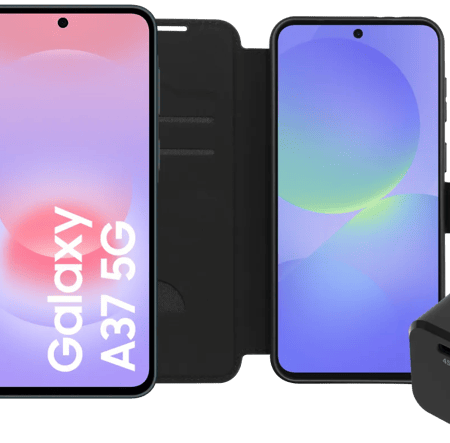 Samsung Galaxy A37 128GB Donkergroen 5G + Basis Accessoirepakket