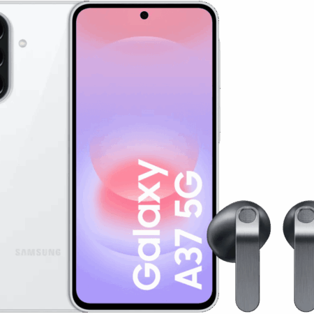 Samsung Galaxy A37 128GB Wit 5G + Samsung Galaxy Buds4 Zwart
