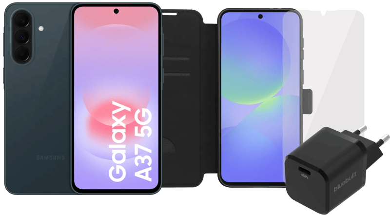 Samsung Galaxy A37 256GB Donkergroen 5G + Compleet Accessoirepakket