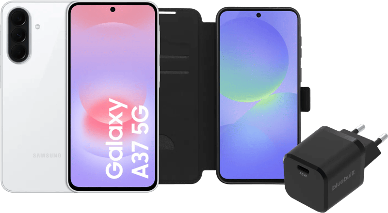 Samsung Galaxy A37 256GB Wit 5G + Basis Accessoirepakket