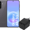Samsung Galaxy A57 128GB Grijs 5G + BlueBuilt Oplader met Usb C Poort 45W Zwart