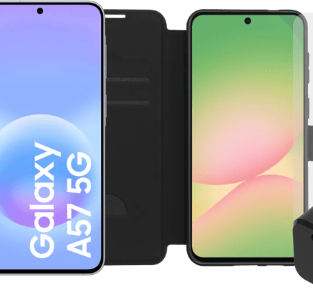 Samsung Galaxy A57 128GB Lichtblauw 5G + Compleet Accessoirepakket