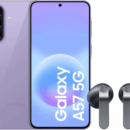 Samsung Galaxy A57 128GB Paars 5G + Samsung Galaxy Buds4 Zwart