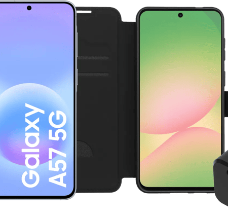Samsung Galaxy A57 256GB Lichtblauw 5G + Basis Accessoirepakket
