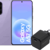 Samsung Galaxy A57 256GB Paars 5G + BlueBuilt Oplader met Usb C Poort 45W Zwart