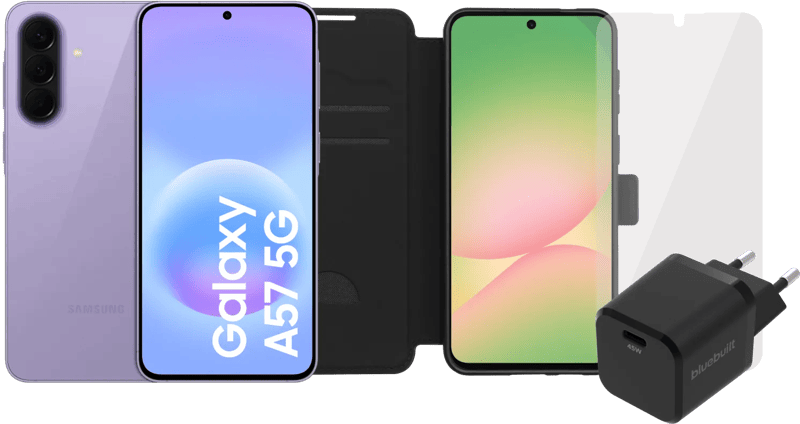 Samsung Galaxy A57 256GB Paars 5G + Compleet Accessoirepakket