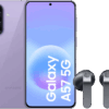 Samsung Galaxy A57 256GB Paars 5G + Samsung Galaxy Buds4 Zwart