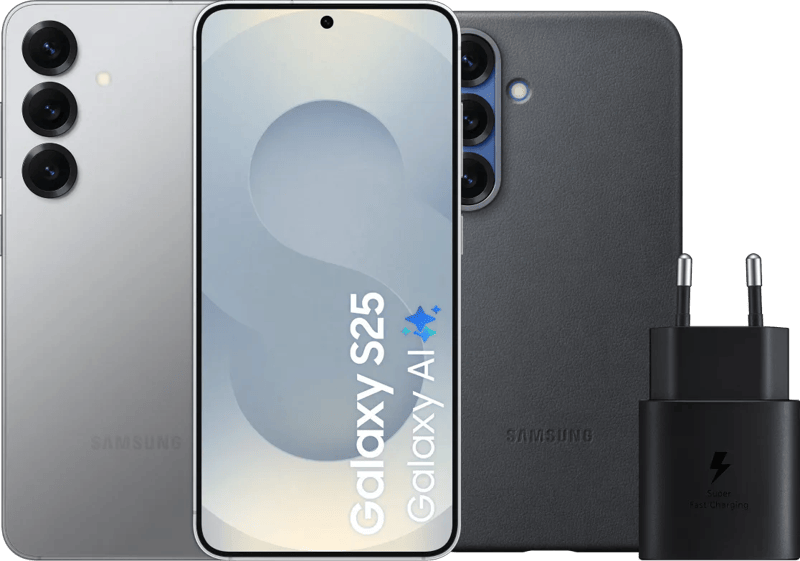 Samsung Galaxy S25 256GB Zilver 5G + Accessoirepakket