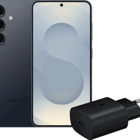 Samsung Galaxy S25 256GB Zilver 5G + Samsung Oplader 25 Watt Zwart