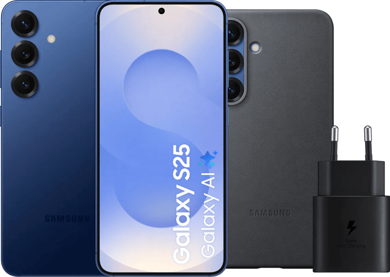 Samsung Galaxy S25 512GB Donkerblauw 5G + Accessoirepakket