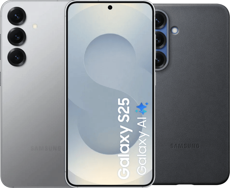 Samsung Galaxy S25 512GB Zilver 5G + Samsung Kindsuit Back Cover Zwart