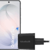 Samsung Galaxy S26 256GB Wit 5G + BlueBuilt Oplader 65 Watt Zwart