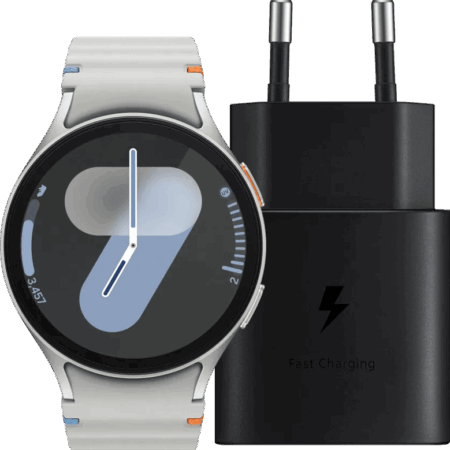 Samsung Galaxy Watch 7 4G Zilver 44mm + Oplader 25W
