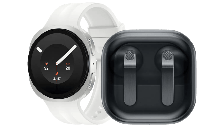 Samsung Galaxy Watch 9 Wit 40mm + Samsung Galaxy Buds4 Zwart