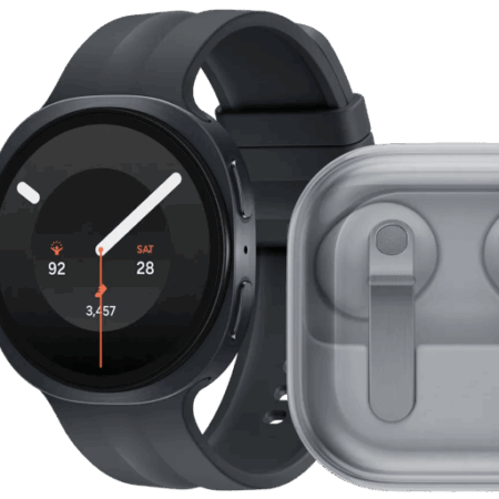 Samsung Galaxy Watch 9 Zwart 44mm + Samsung Galaxy Buds4 Wit