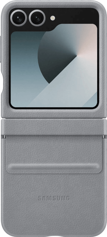 Samsung Galaxy Z Flip 6 Back Cover Kunstleer Grijs