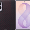 Samsung Galaxy Z Fold 8 Carbon Back Cover met Magneet Rood