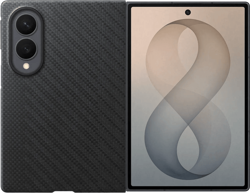 Samsung Galaxy Z Fold 8 Carbon Back Cover met Magneet Zwart
