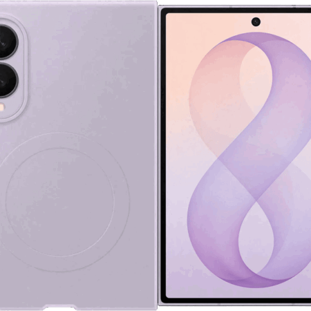 Samsung Galaxy Z Fold 8 Siliconen Back Cover met Magneet Paars