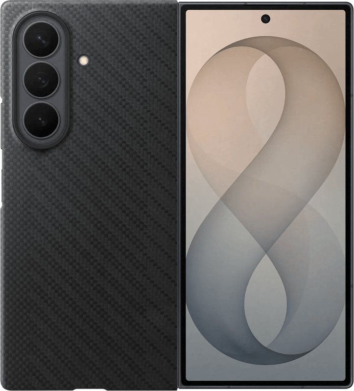 Samsung Galaxy Z Fold 8 Ultra Carbon Back Cover met Magneet Zwart